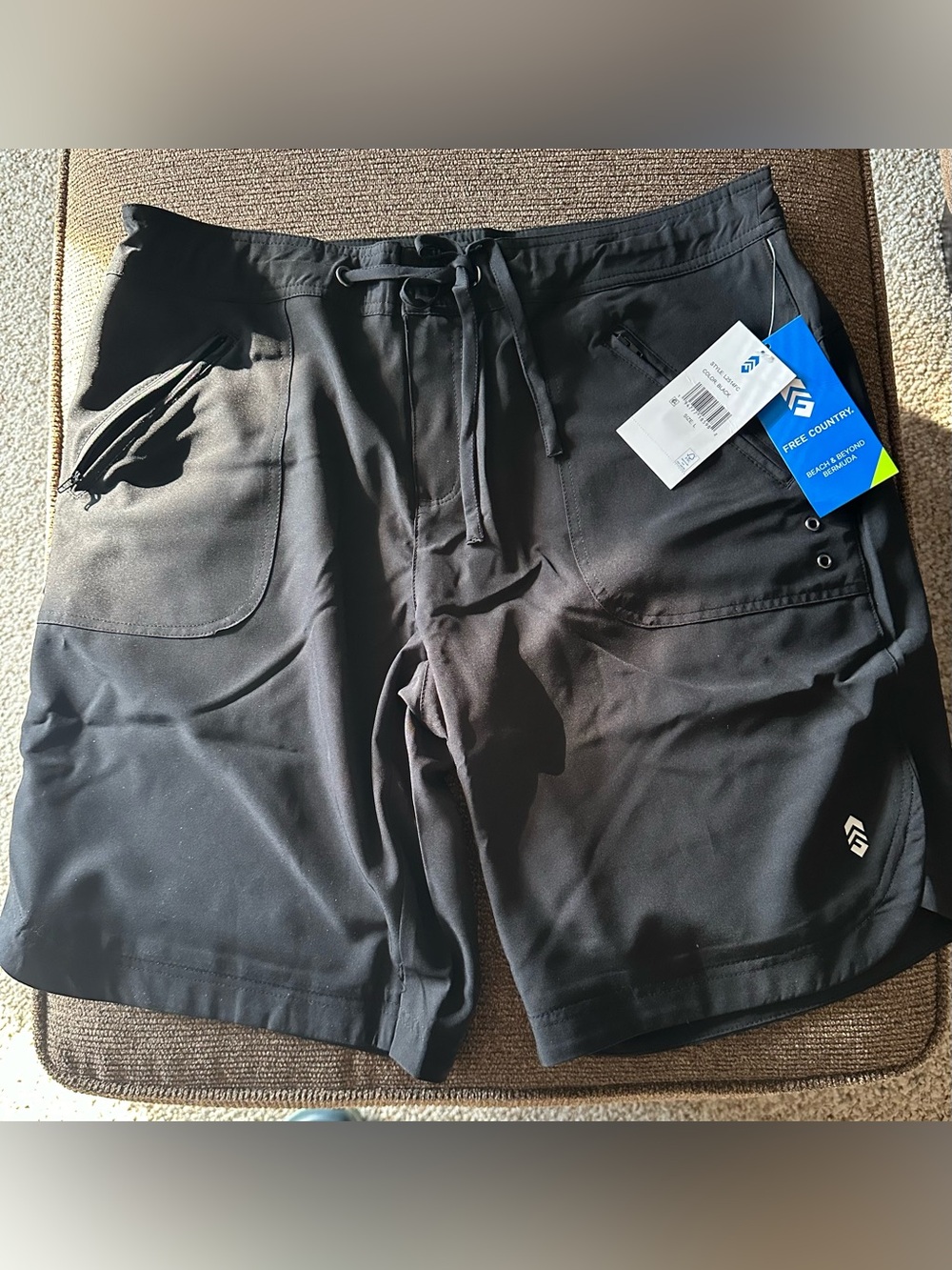 Free Country Black Women's Hybrid Drawstring Shorts